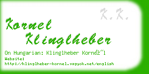 kornel klinglheber business card